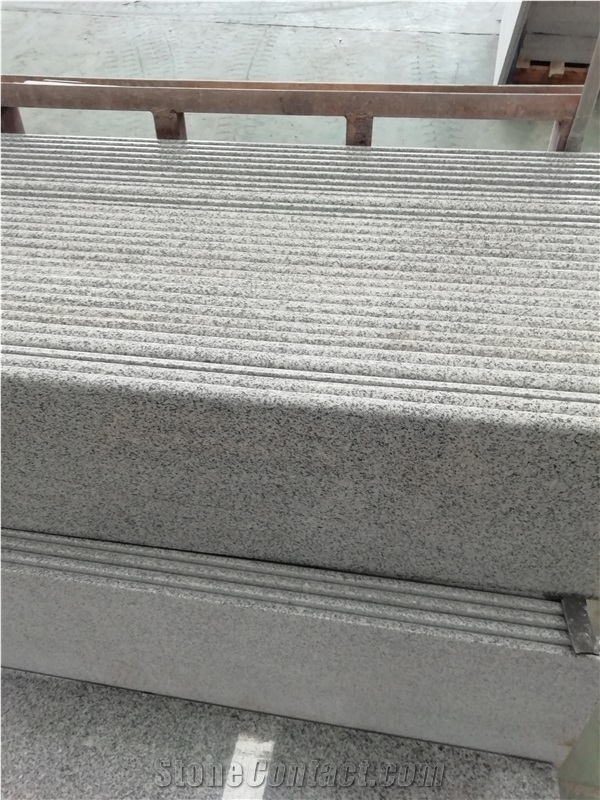 Polished Light Grey Granite Stone Stair Steps Staircases