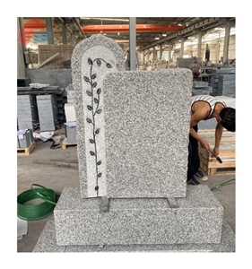 Cheapest Gray Granite Tombstone, Customized Monuments