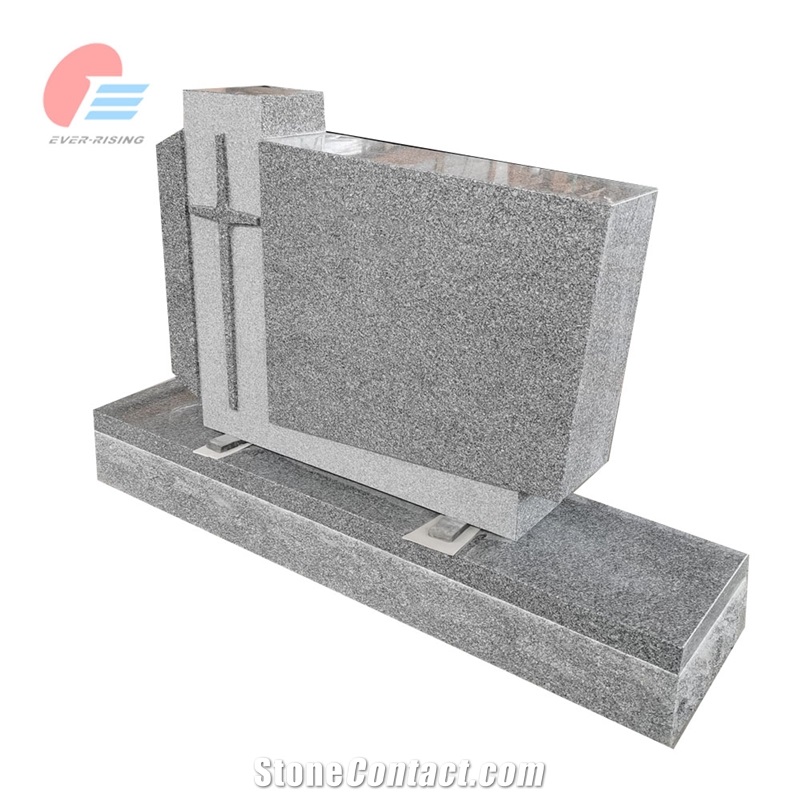 China Barre Grey Granite Cross Tombstone