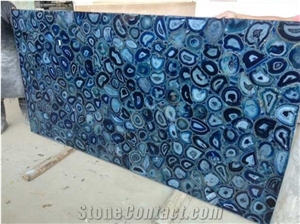 Blue Agate Semi -Precious Stone