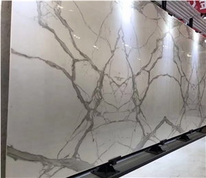 Factory Price- Nano Glass Stone Calacatta Slabs