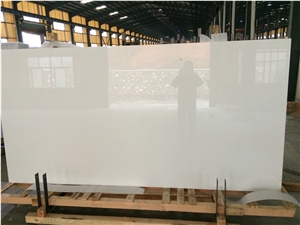 Pure White Nano Crystallized Glass Stone Slabs