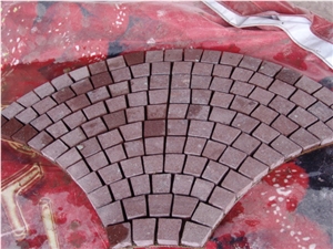 Red Porphyry Stone Cube Paver