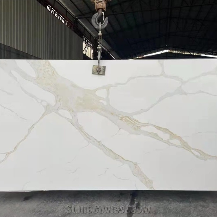 Engineered Stone Statuario White Marble Slabs & Tiles