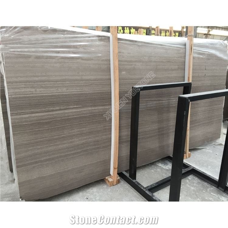 Athen Grey Wooden Marble Slabs, China Grey Marble