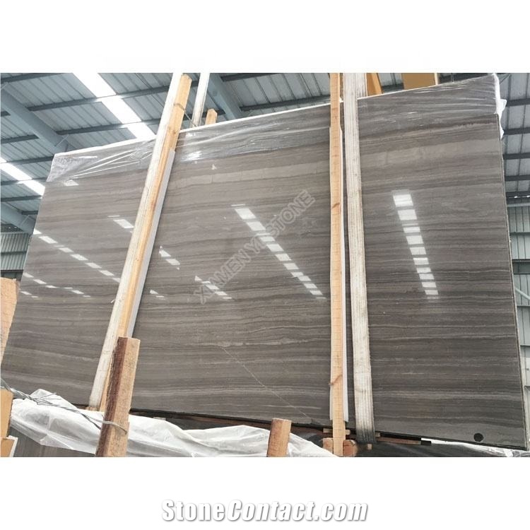 Athen Grey Wooden Marble Slabs, China Grey Marble