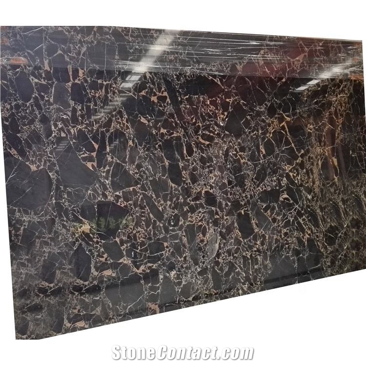 Black Portoro Marble Slabs & Tiles, China Black Marble