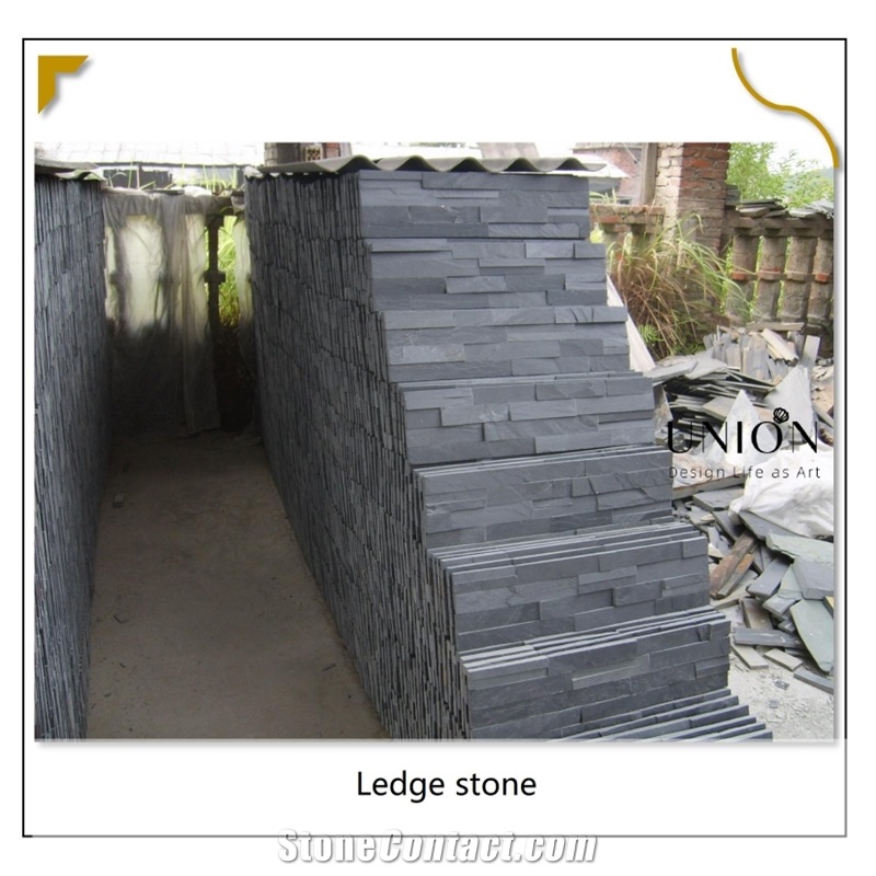 UNION DECO Black Slate Exterior Wall Cladding Stone Veneer