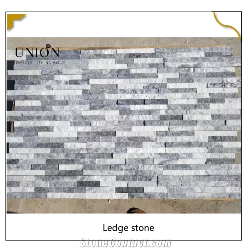 UNION DECO Culture Stone Cloudy Grey Quartz Wall Panel Stone