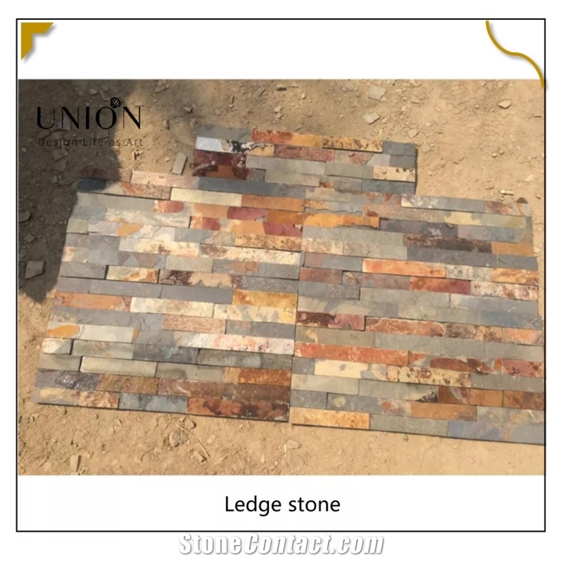 UNION DECO Natural Decorative Stacked Ledger Stone Panel