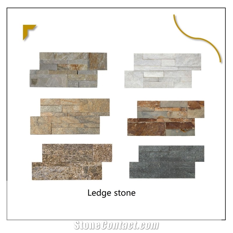 UNION DECO Natural Slate Stacked Stone Veneer Wall Panel