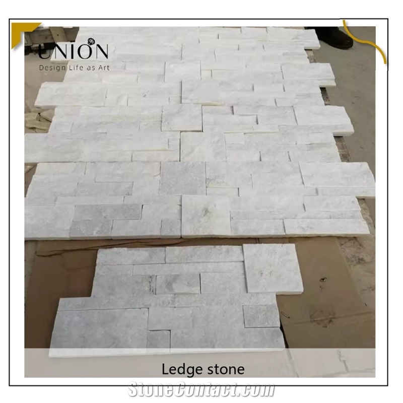 UNION DECO Wall Decorative Stone White Quartzite Stone Panel from China