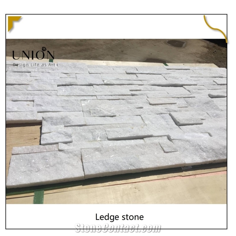 UNION DECO Wall Decorative Stone White Quartzite Stone Panel from China
