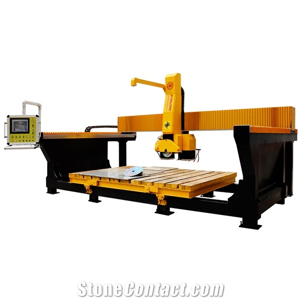 Wanlong Stone Machinery 5 Axis CNC Stone Cutting Bridge Saw Machine