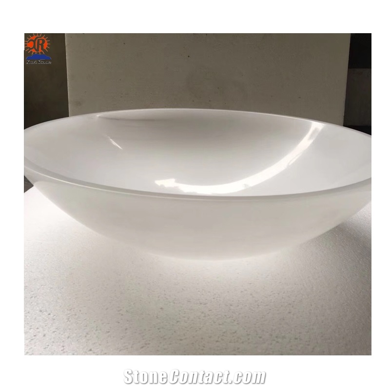 Customized China Han White Marble Bathroom Sinks