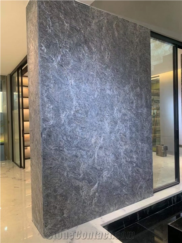 Metallic Granite Floor Tiles Dark Brown Color For Wall Tiles