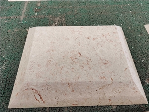 San Mateo Limestone Wall Coping Stone, Pier Caps