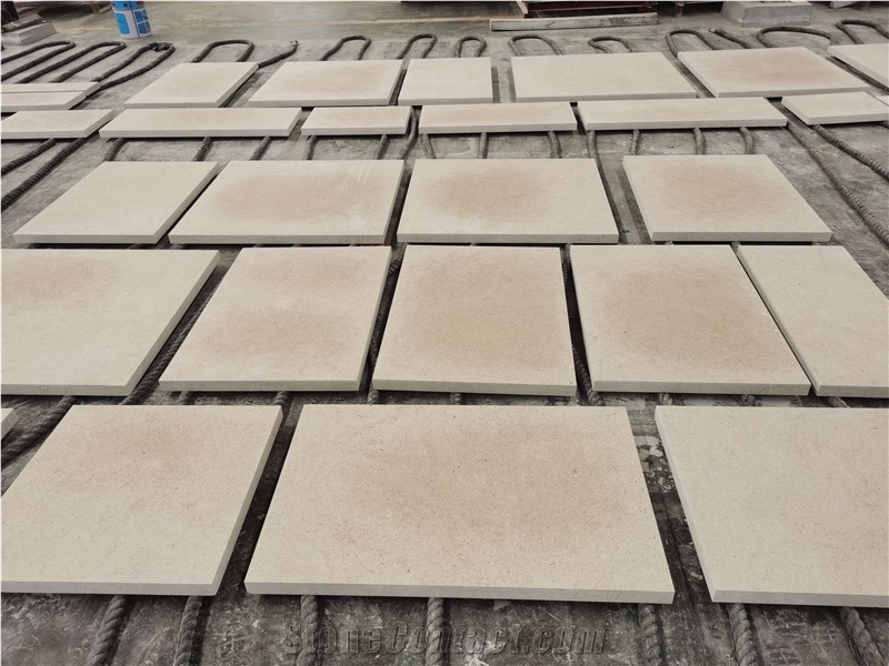 White Sand Beige Limestone Floor Tiles