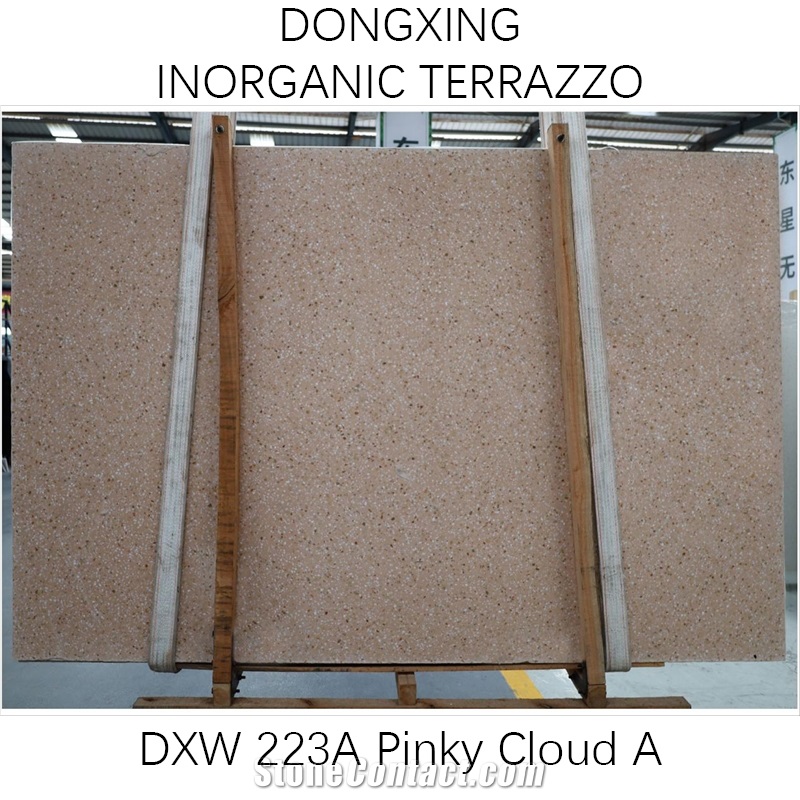DXW223A Rainbow Hills A Terrazzo Pink Big Slab Tile