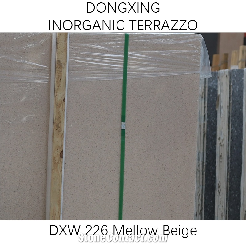 DXW226 Mellow Beige Terrazzo Beige Big Slab Tile
