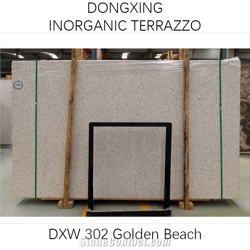 DXW302 Gold Coast Terrazzo Golden Big Slab Tile