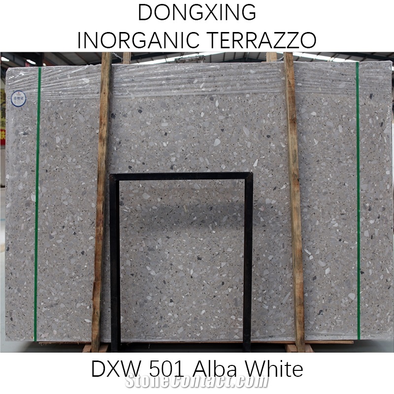 DXW501 Yabo White Jade Terrazzo Inorganic Terrazzo