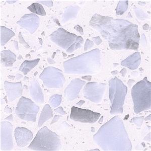 DXW510 Pearl White Terrazzo White Big Slab Tile