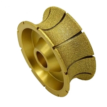 CNC Tool Round Edge Profiling Brazed Stone Grinding Wheel