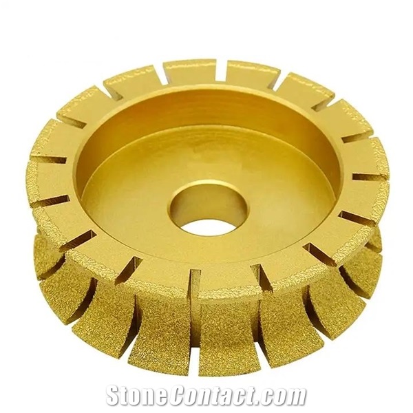 CNC Tool Round Edge Profiling Brazed Stone Grinding Wheel