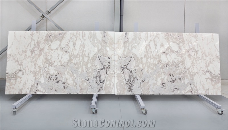 Dover White Marble Bookmatch Slabs