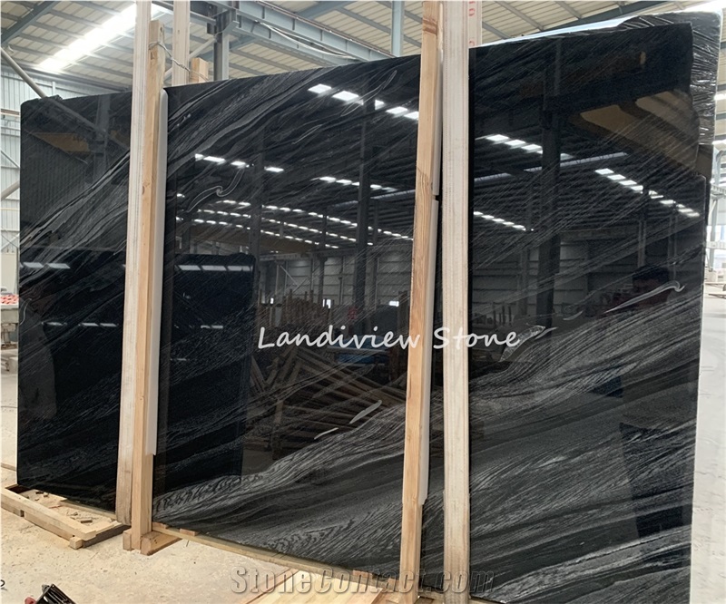 Black Tempest Quartzite Slabs For Wall And Floor