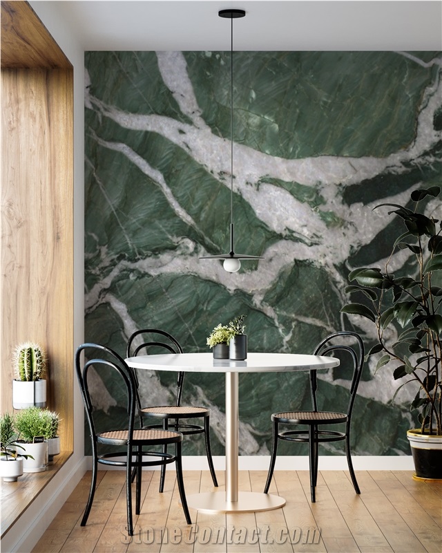Aspire Home - the green quartzite from Brazil is particularly