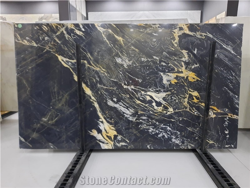 Picasso Black Marble Slabs