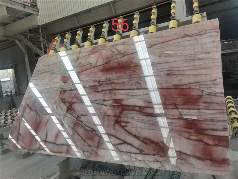 Bordeaux Juliet Crystal Quartzite Slab In China Stone Market