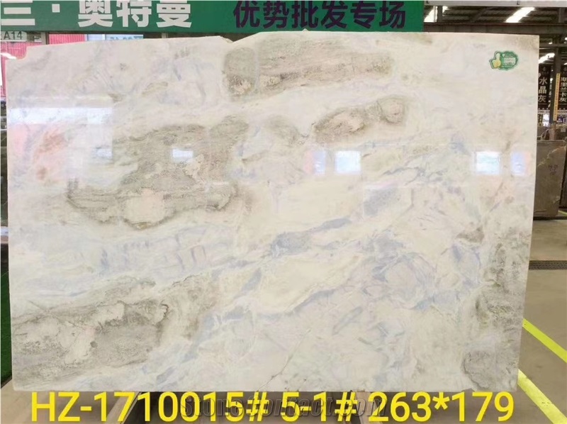 Changbai Blue Jade Marble Danube Slab In China Stone Market