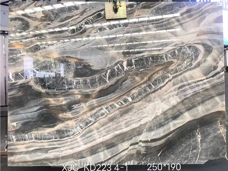 China Louis Red Marble Big Slabs Polished For Interior Design