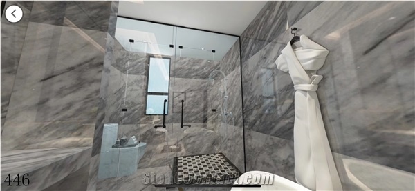 China Snowflake Gray Marble Honed For Bathroom Design Use