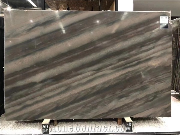 Elegant Brown Quartzite Dune Polished Bookmatched Big Slab
