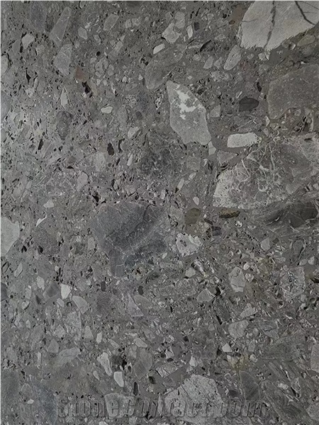 Italy Fossil Grey Marble Milan Ash Polished Big Slab Tile