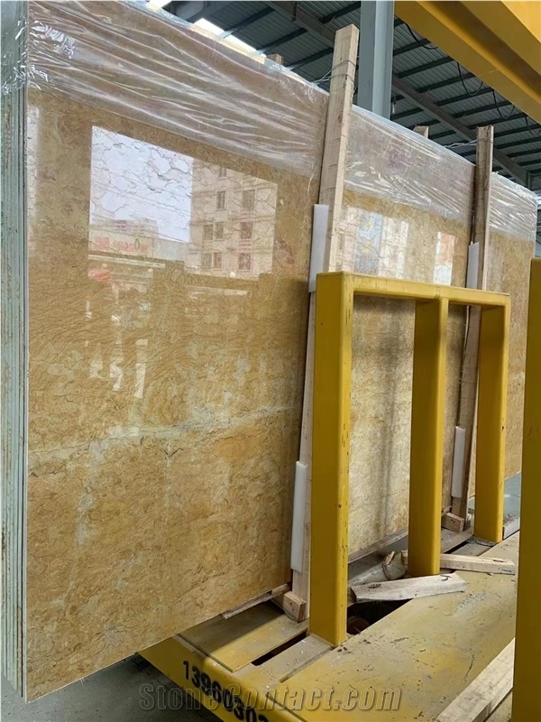 Italy Marmo Giallo Reale Marble Macular Yellow Slab Tiles