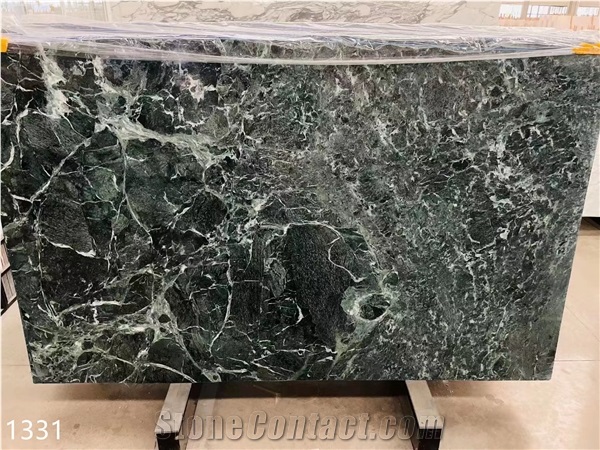 Italy Prada Green Marble Big Slabs Polished For Interior Use