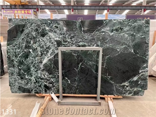 Italy Prada Green Marble Big Slabs Polished For Interior Use