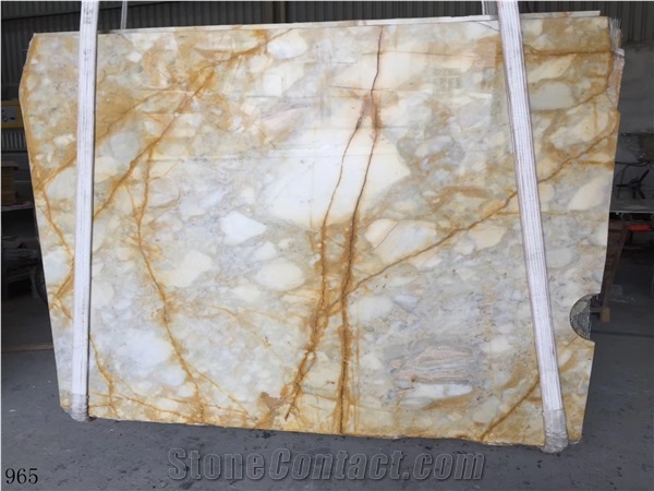 Italy Siena Gold Marble Small Slabs Polished For Interior Design Use