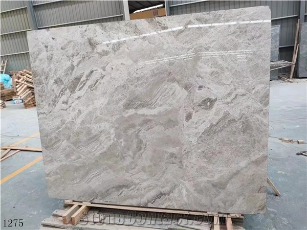 Silver Diana Grey Marble Polished Slab Tile, 240*160*1.8 Cm