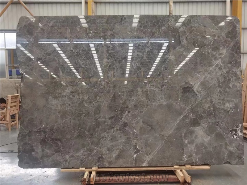 Silver Statuario Armani Grey Marble Big Slab Polished Tile