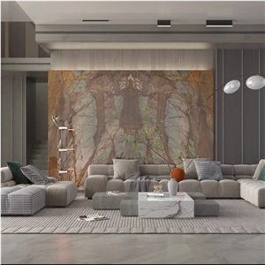 Tea-Horse Road Taranto Blue Quartzite Slab In China Market