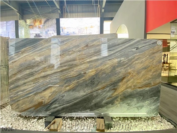 Yinxun Palissandro Bule Marble Myanmar Lafite Big Slab