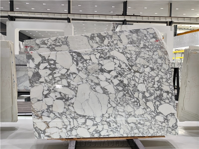 Classic Natural Marble Arabescato Black Vein Slabs