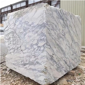 Italy White Arabescato Marble Block