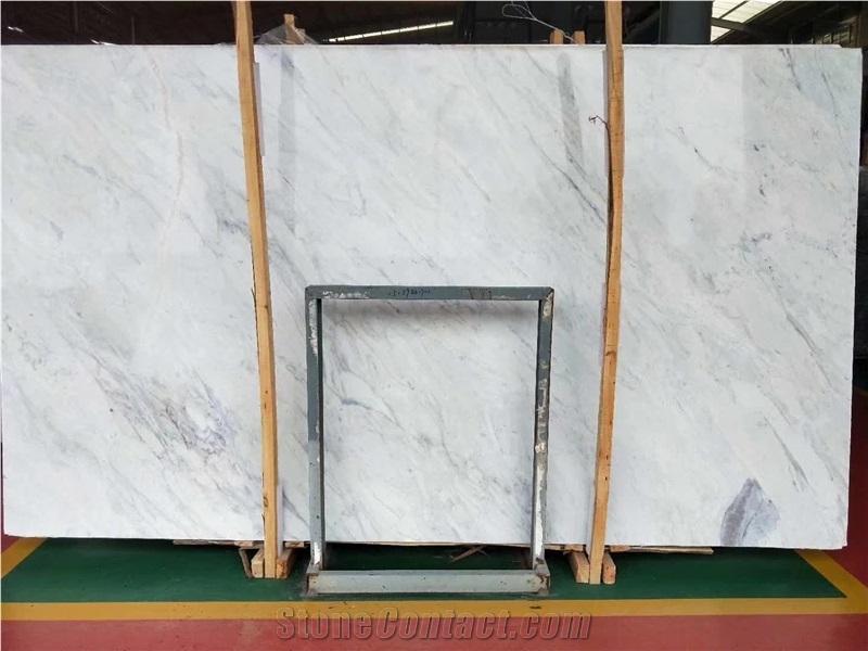 White Volakas Marble Polished Dining Table Tops
